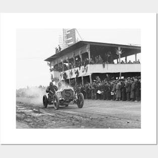 Vanderbilt Cup Auto Race, 1908. Vintage Photo Posters and Art